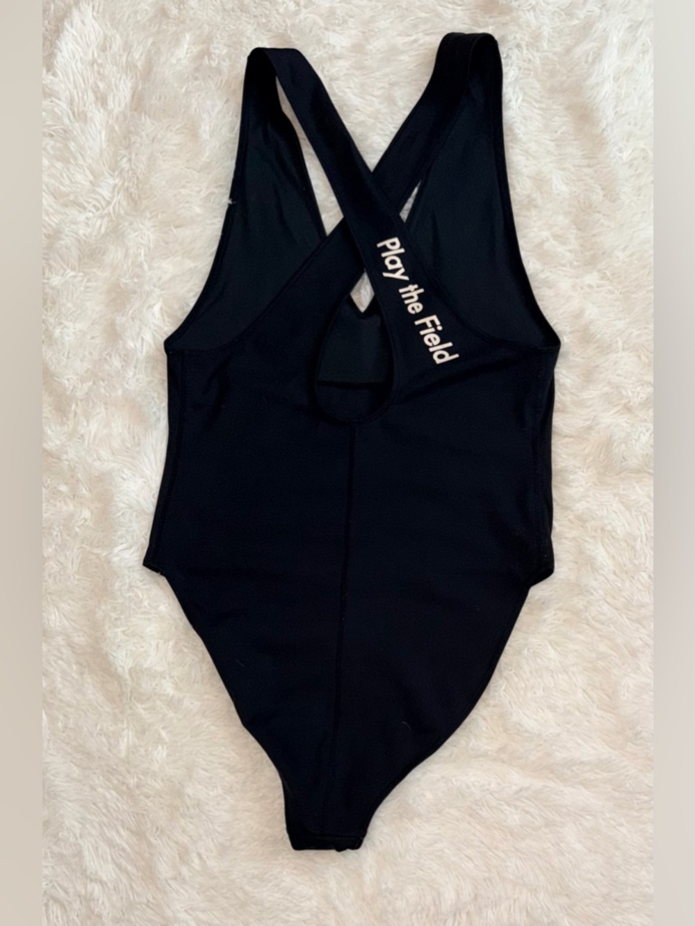 Free People Movement "Play The Field" Black Swim Bodysuit - Size Medium